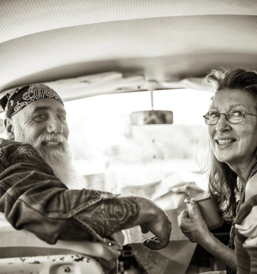 tattooed older couple