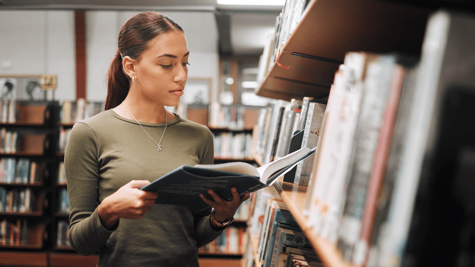 woman reading