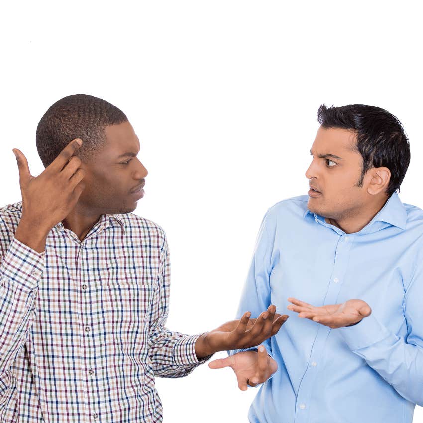 two men in an argument