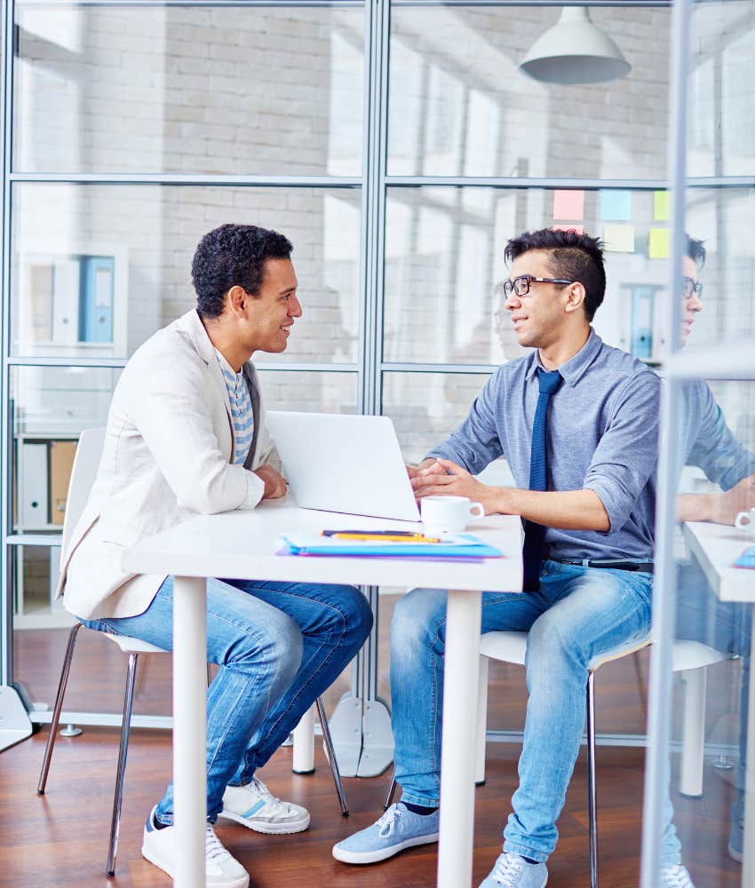 two men in a job interview