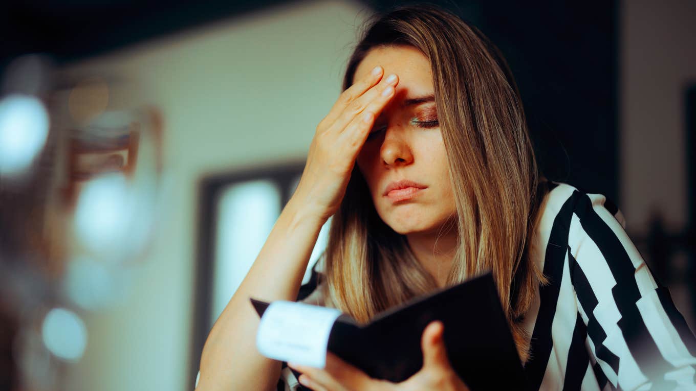 Woman shocked by restaurant tab