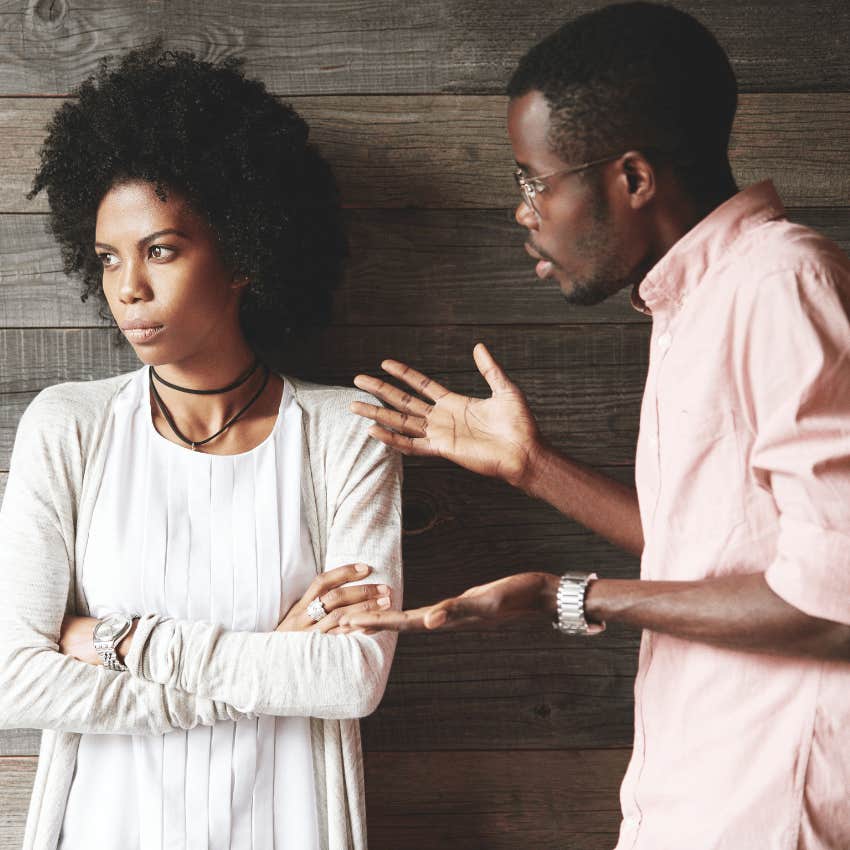 young couple arguing