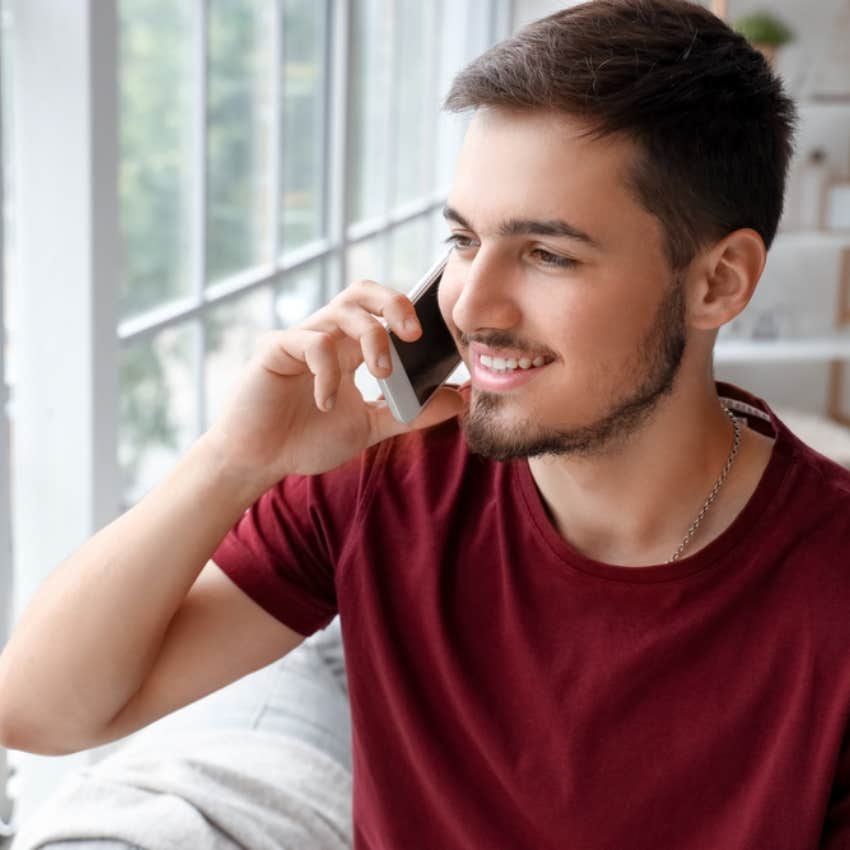 young man talking on phone 