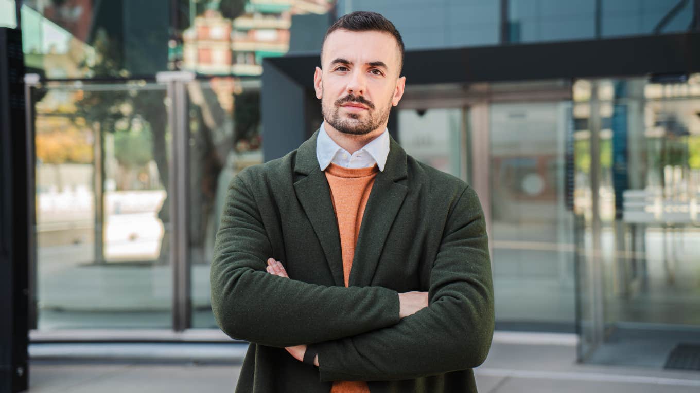 close up individual portrait of young adult well dressed man with serious and thoughtful expression