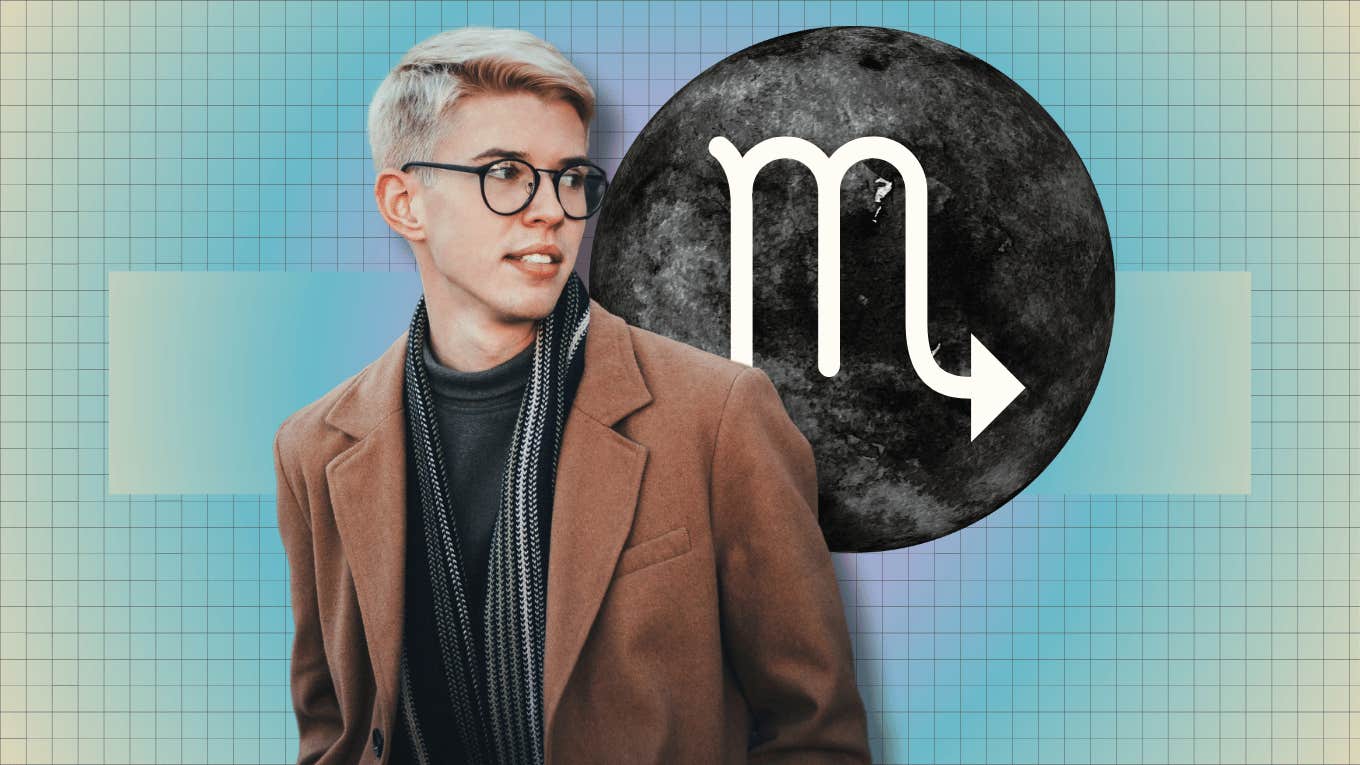 man with zodiac sign having transformative experience new moon scorpio november 1, 2024