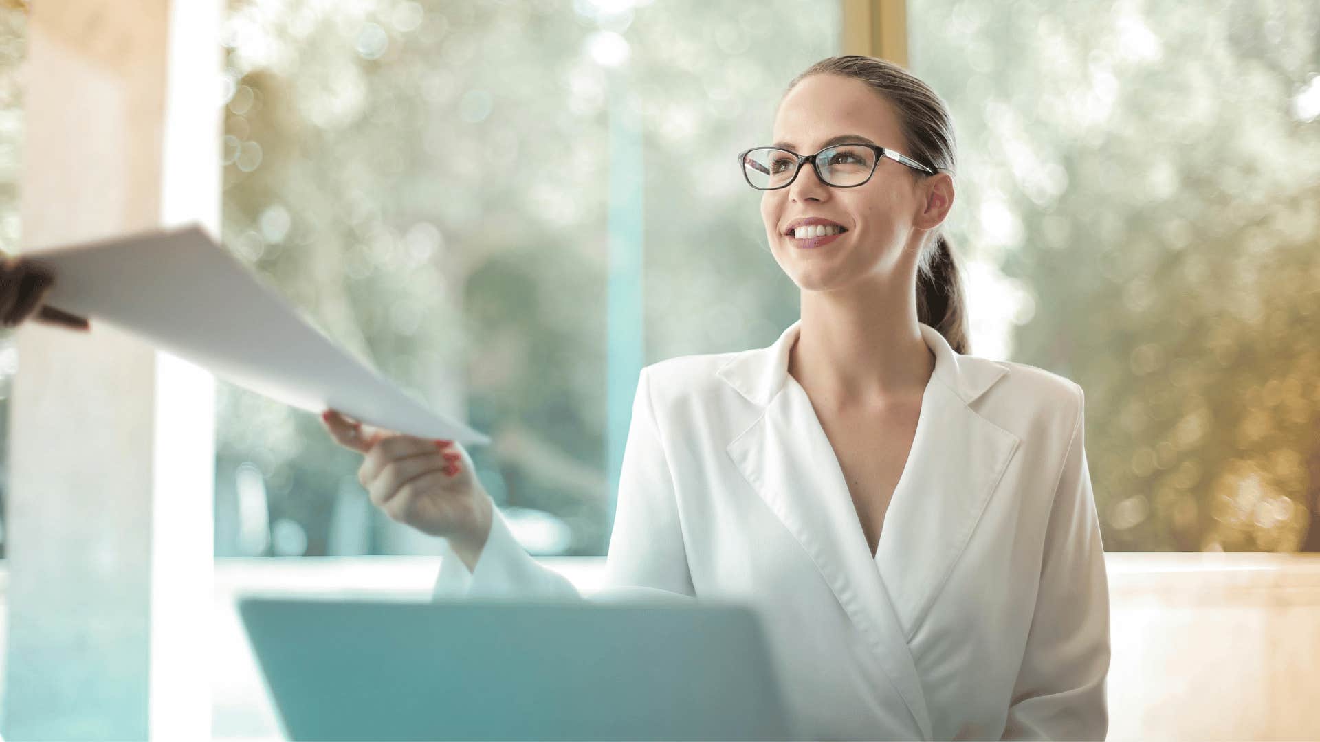 smiling young professional woman