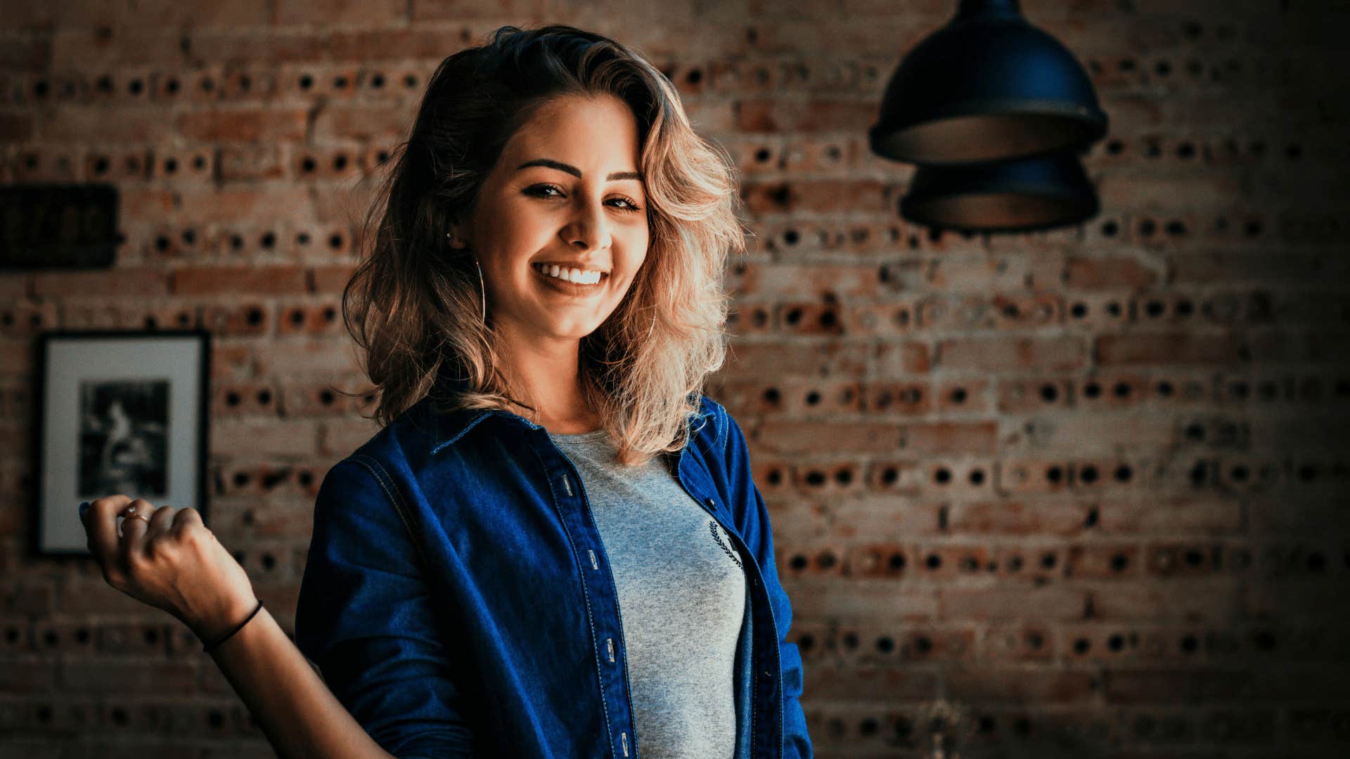 smiling young blonde woman