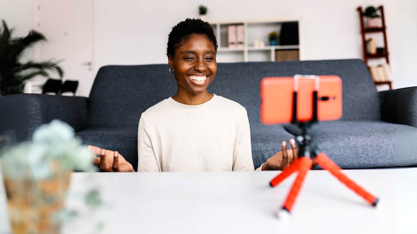 woman doing action to make people respect her