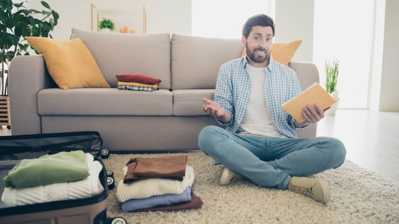 airbnb guest with suitcase 