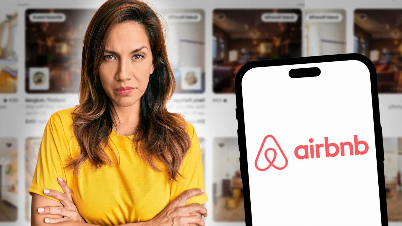 Woman angry about Airbnb