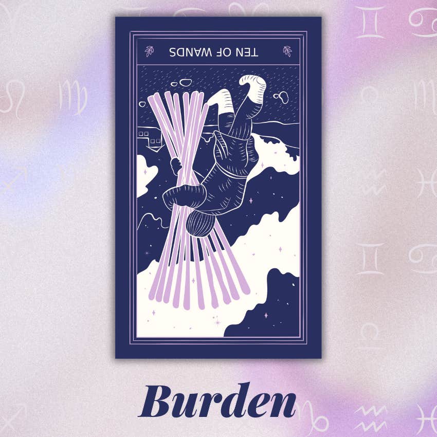 aquarius 2025 tarot horoscope april ten wands reversed