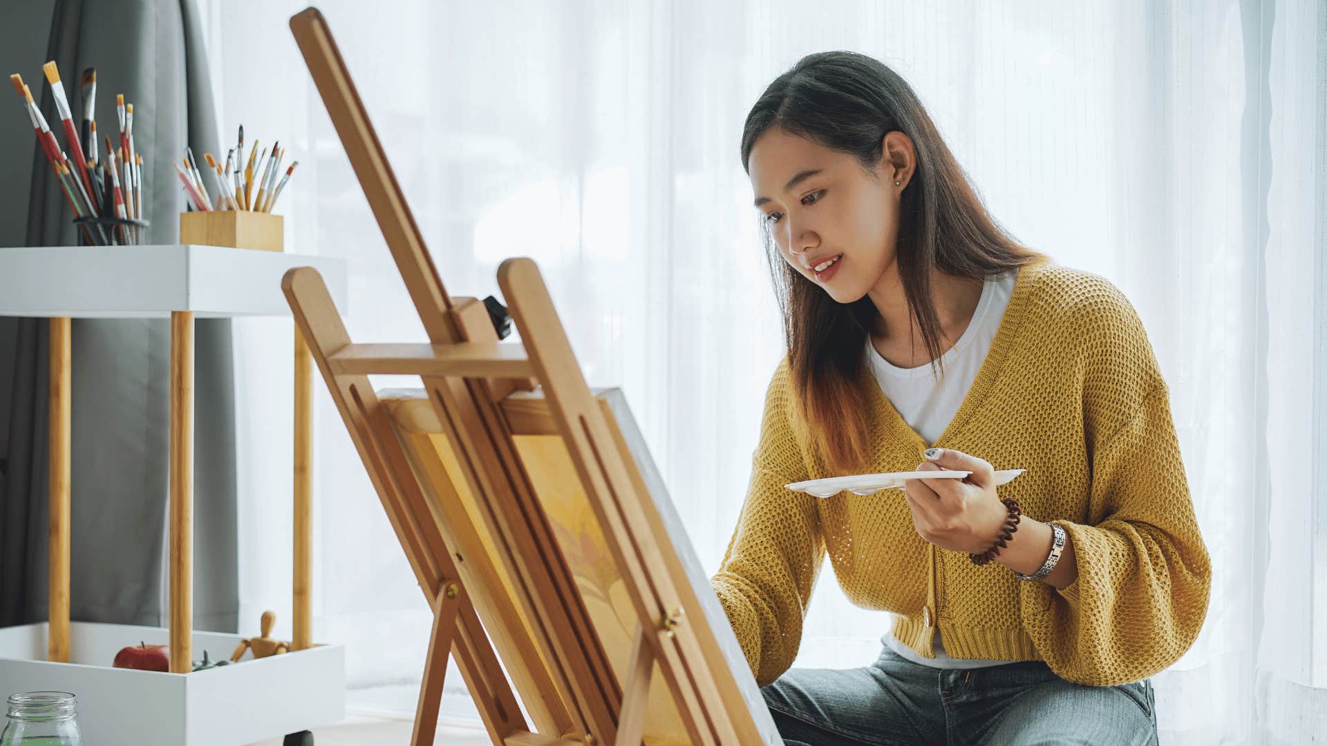 woman painting