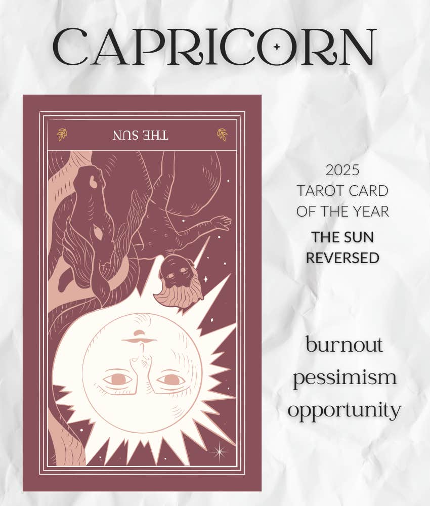 capricorn 2025 tarot horoscope sun reversed