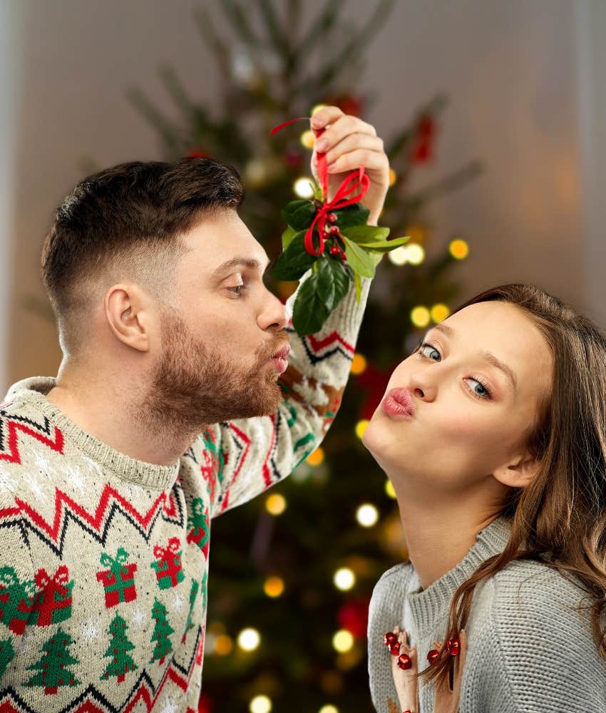 happy couple who enjoys spending the holidays together