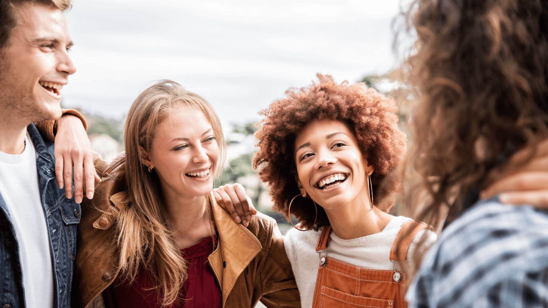 group of friends chatting