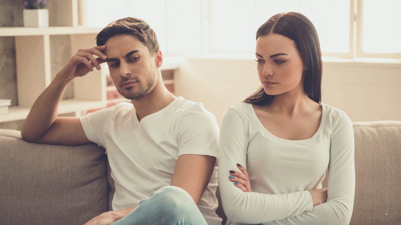 Codependent couple having relationship problems