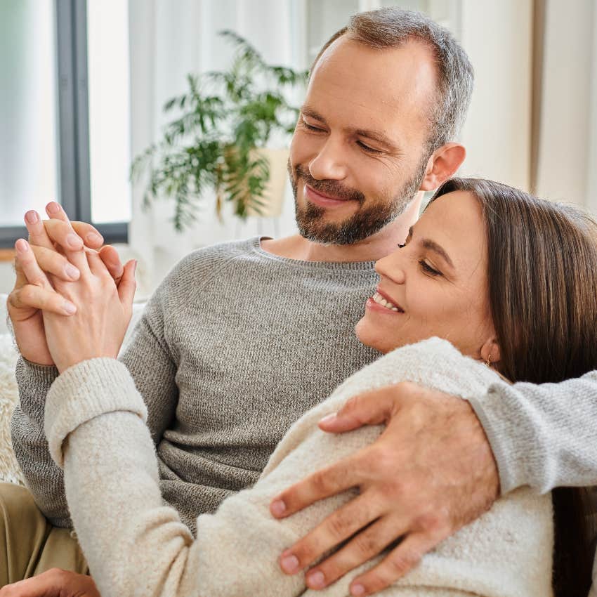 Couple holding hands and supporting each other