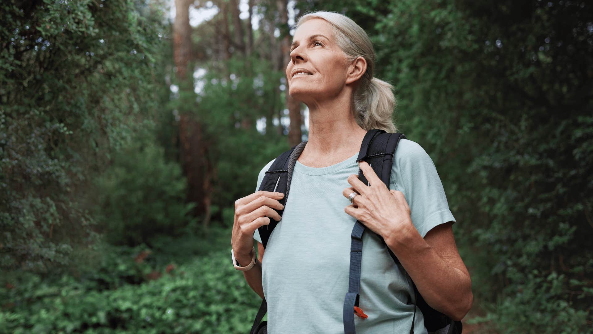 woman hiking