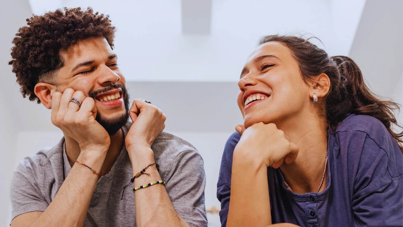 Couple displays the signs of true love-at-first-sight.