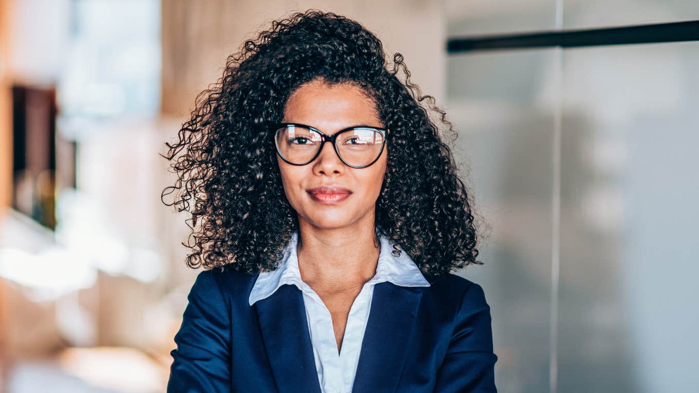 Professional woman wearing glasses