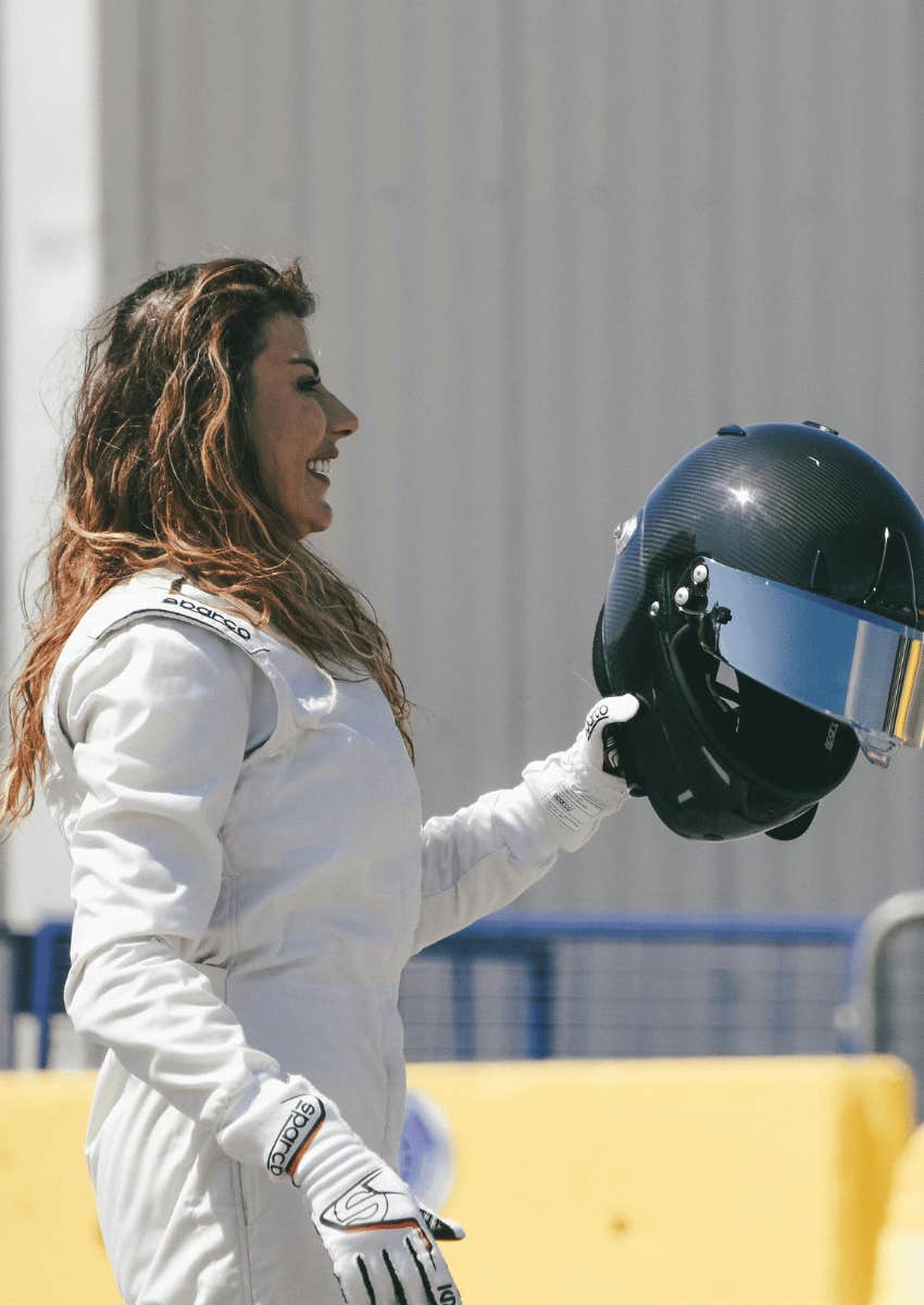 female race car driver