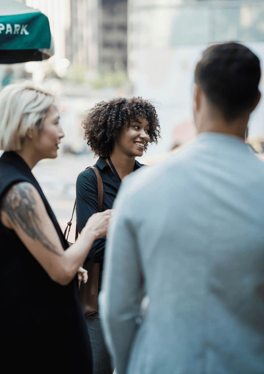 group of professionals networking