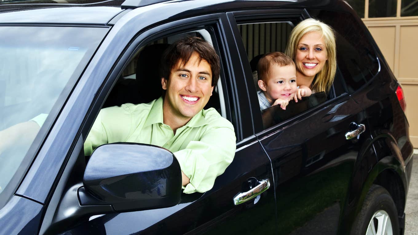 Family in black SUV headed to birthday party