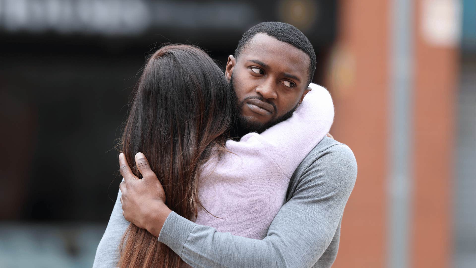 Husband feels resentful and disrespected being hugged by wife