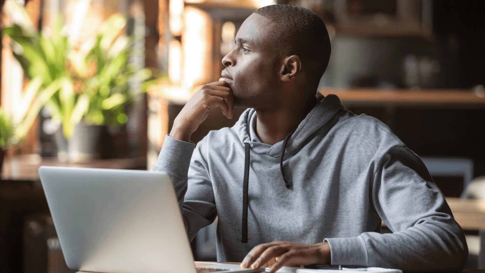 man using a laptop