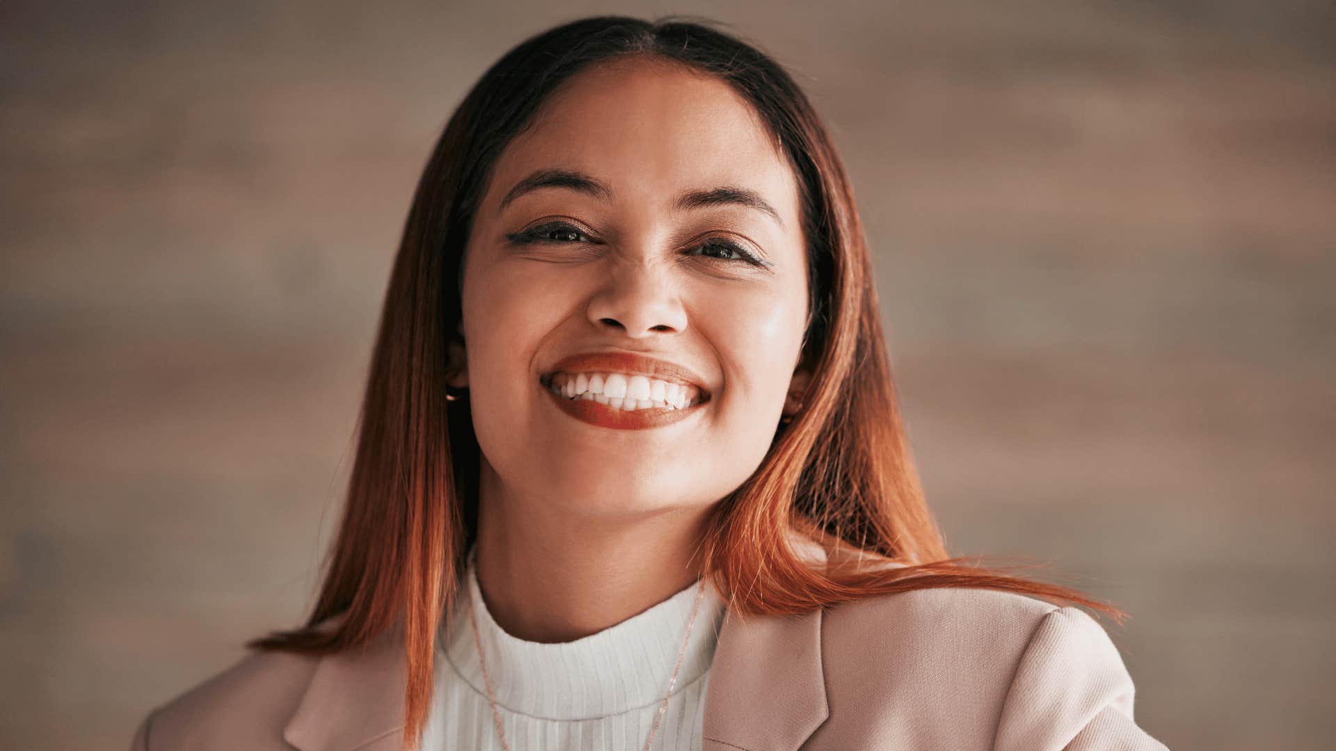 business woman smiling