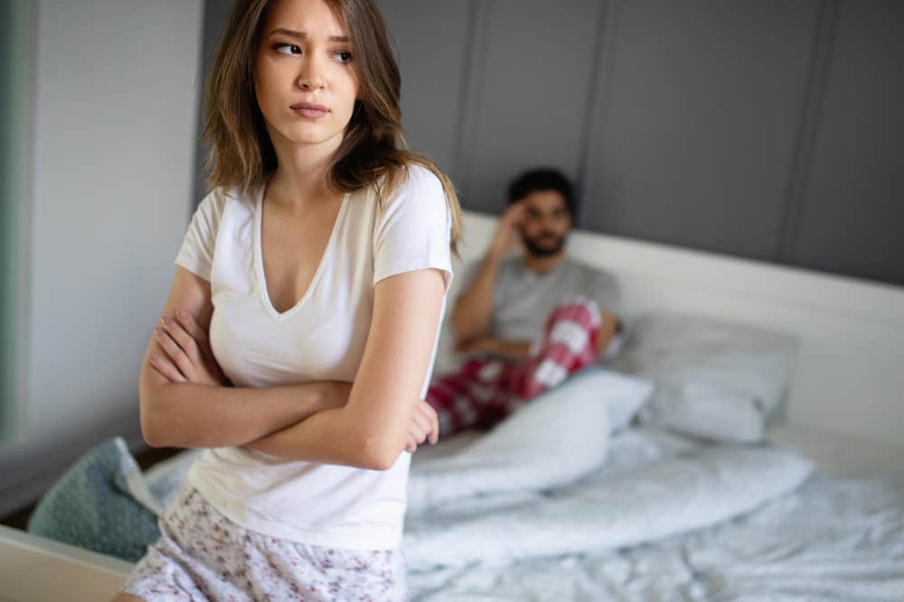 woman uninterested in partner 