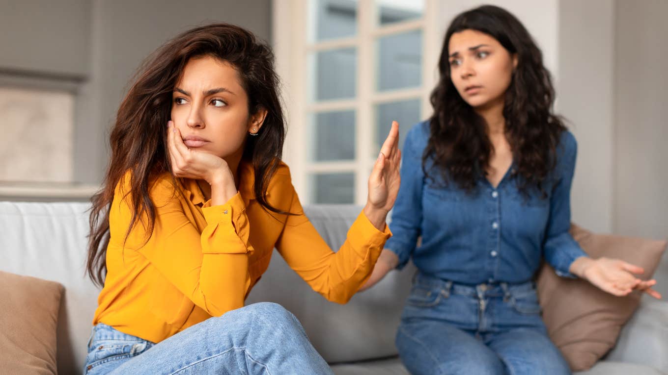 Two women arguing