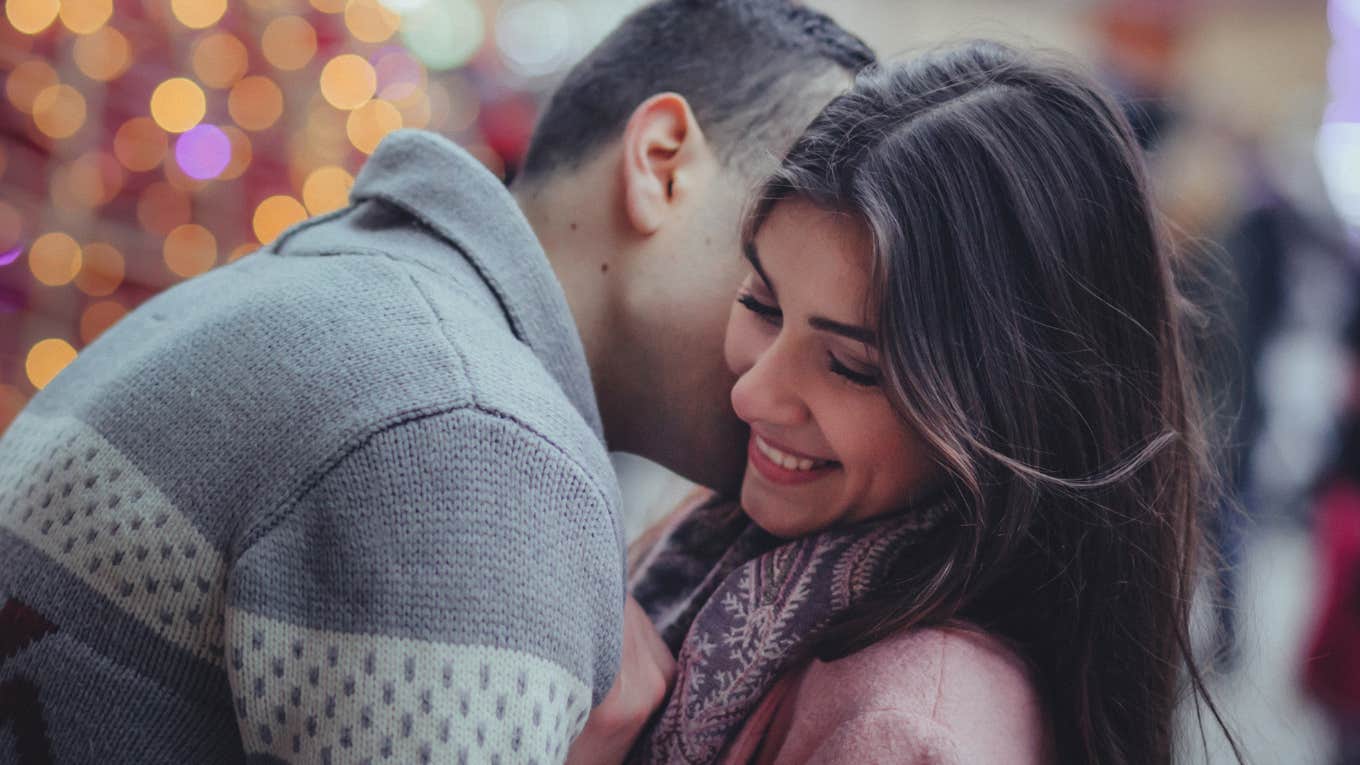 Man displays the signs he is genuinely in love with a woman.