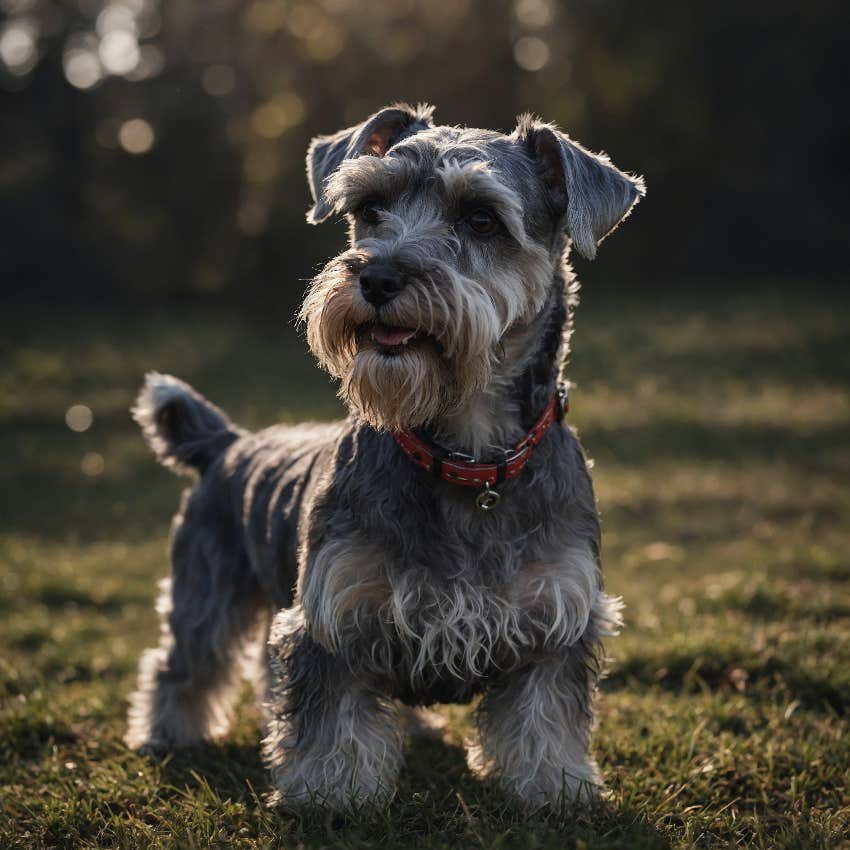 Worried miniature schnauzer