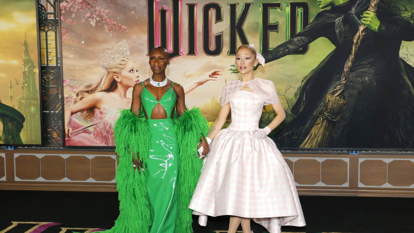 Arianna Grande and Cynthia Erivo at Wicked premiere