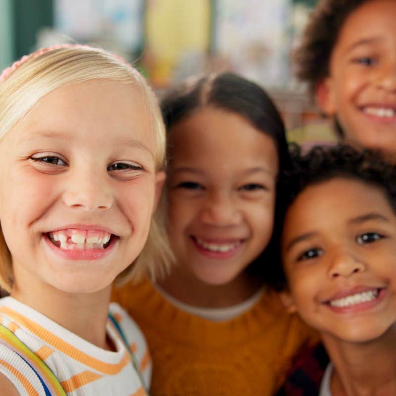 group of children smiling