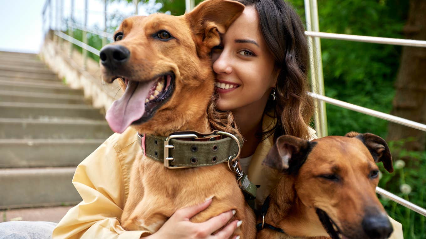 Woman who parents two dogs