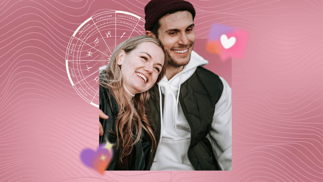 happy couple with zodiac signs weekly love horoscopes november 11-17, 2024