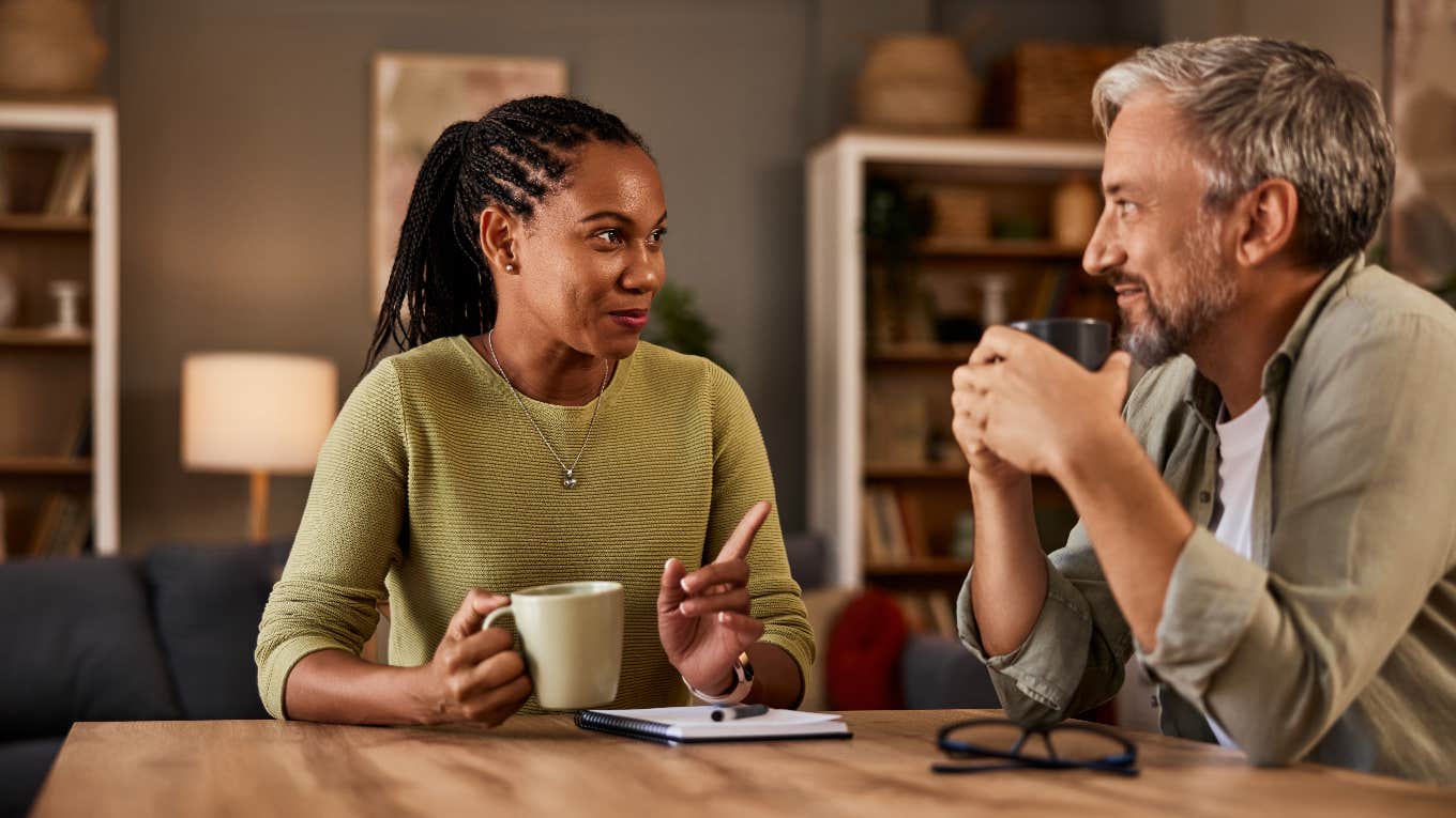 Woman using a phrase to make someone put their walls down