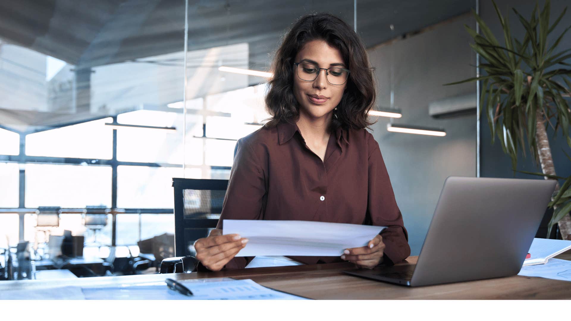 woman working in an office