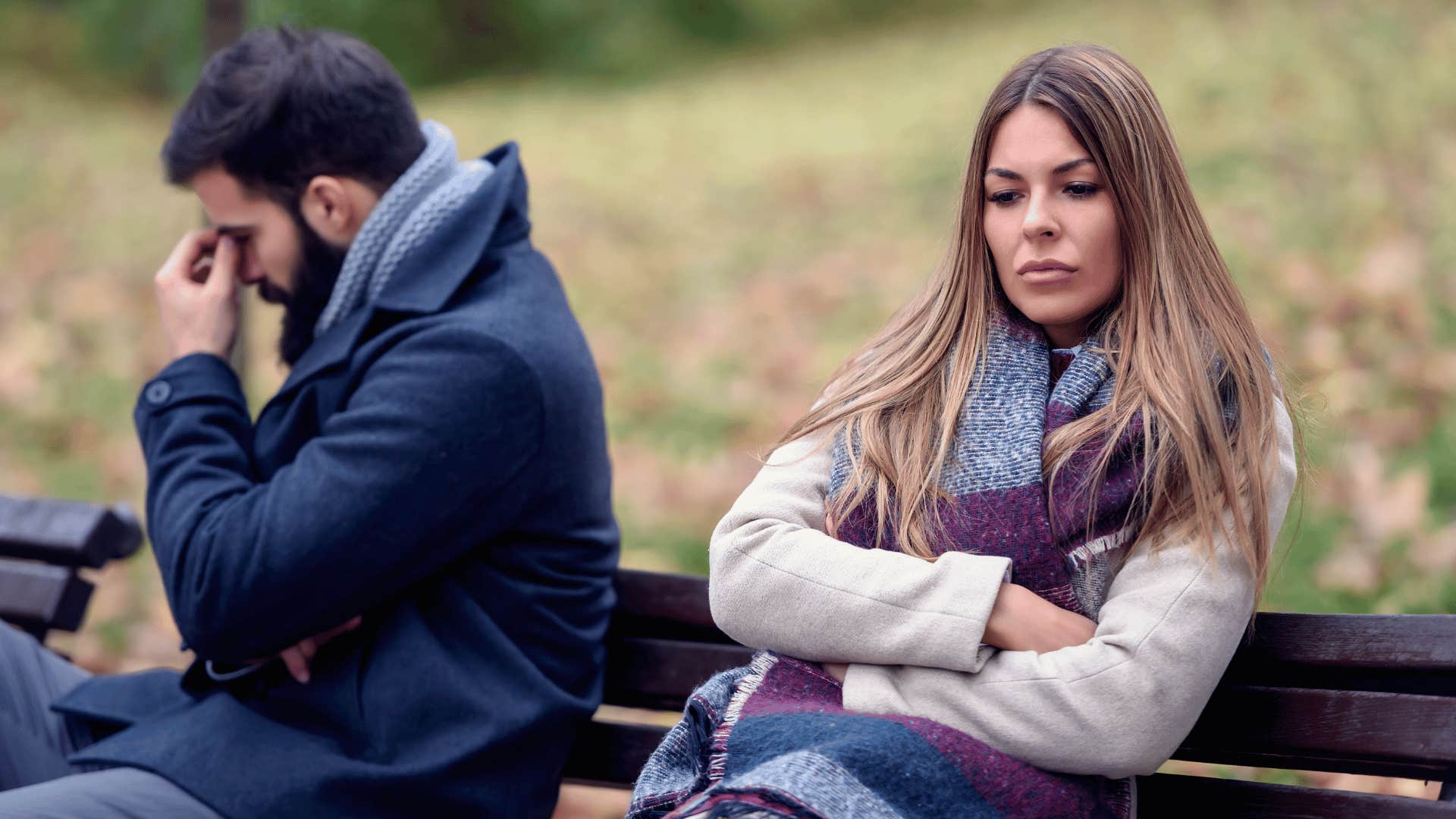 couple ignoring each other