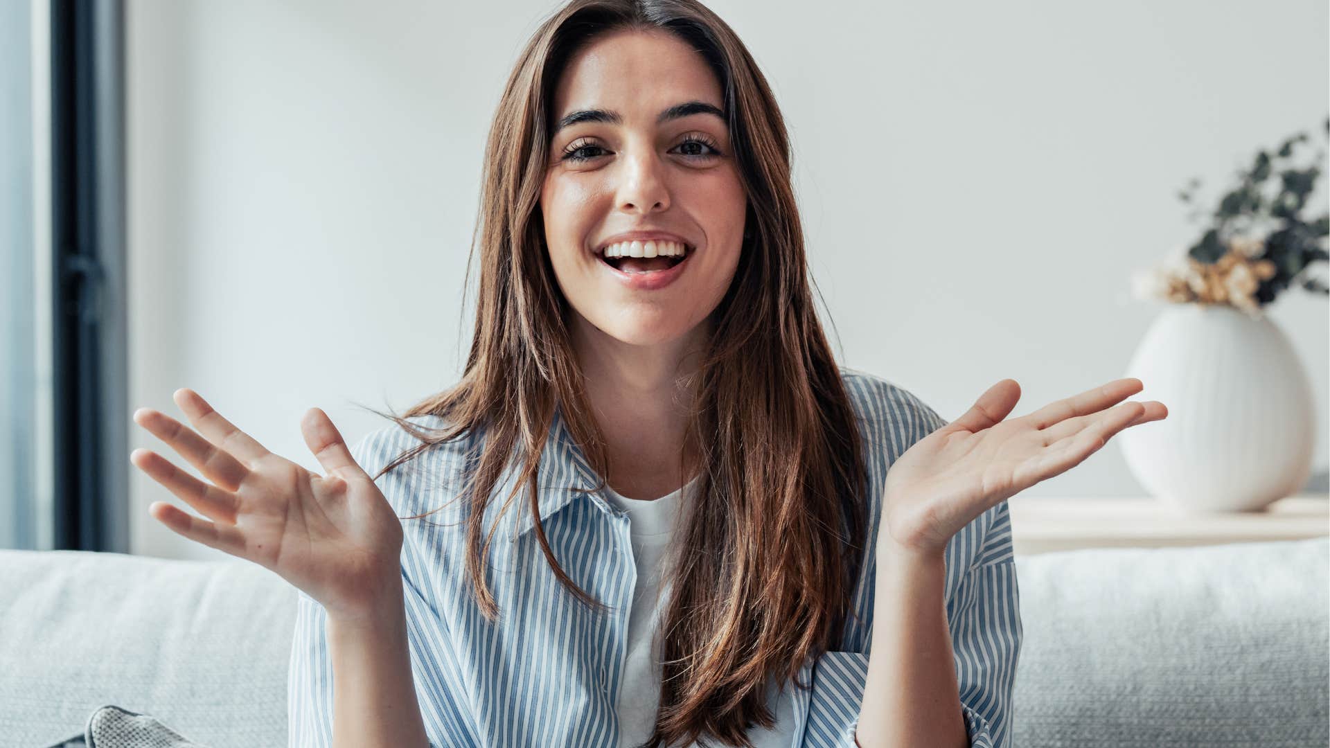 woman with high IQ saying let's take a step back