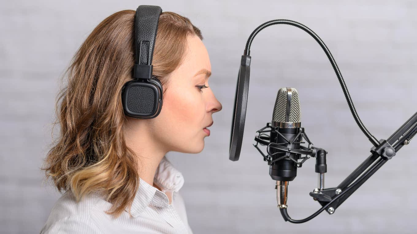 Professional Voice Actor recording