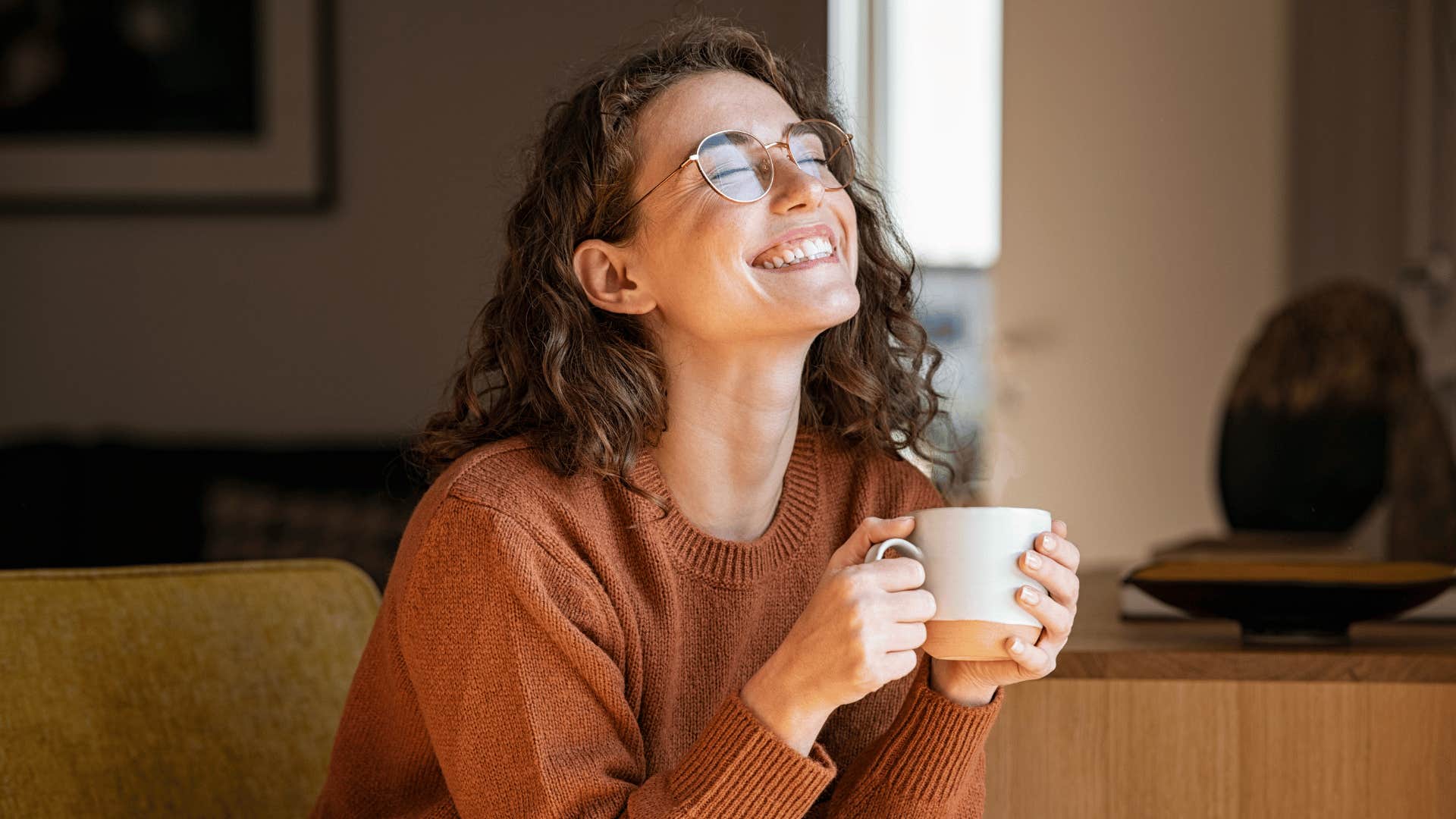 woman drinking tea