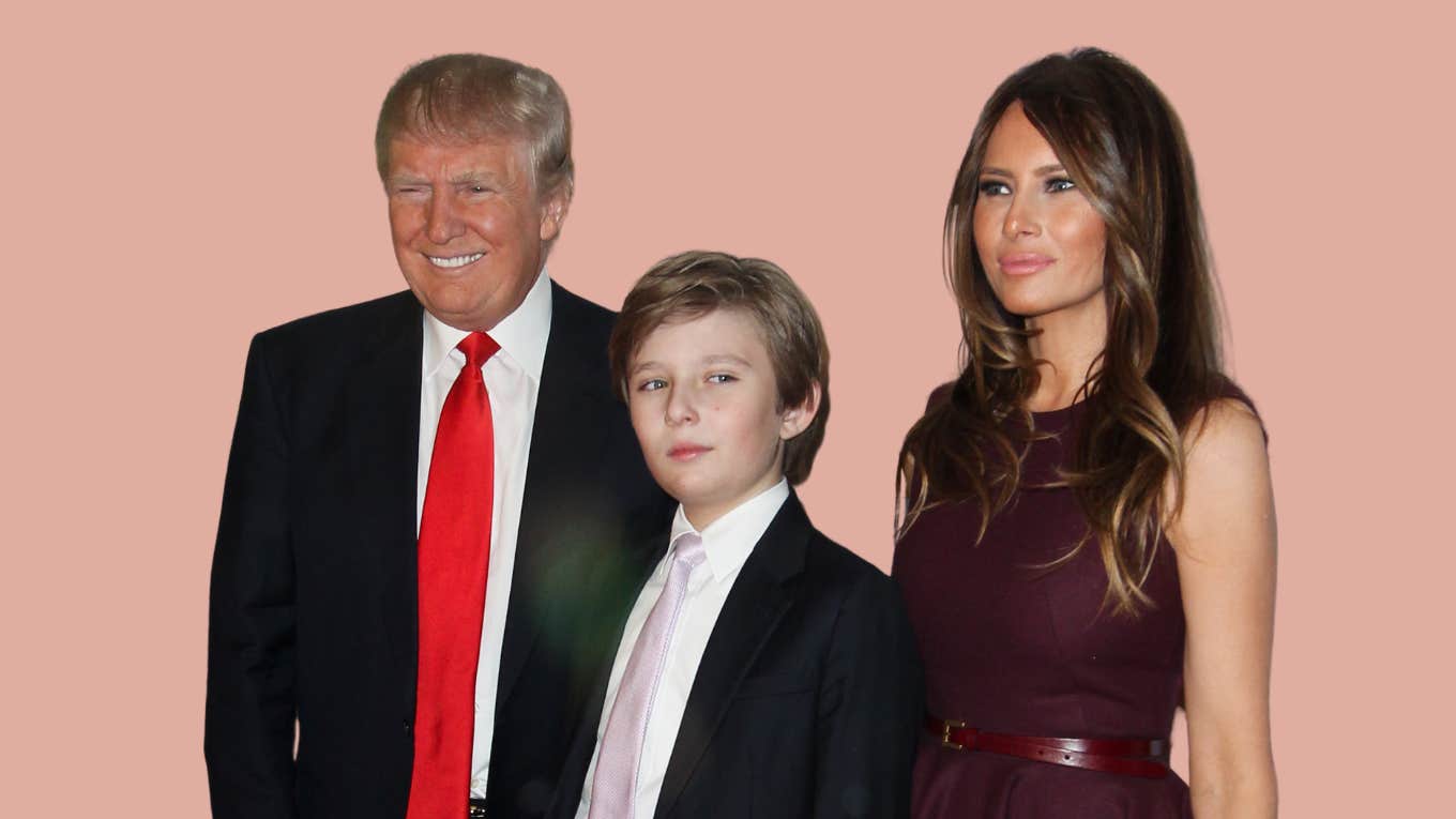 Donald Trump, Melania Trump, and Barron Trump