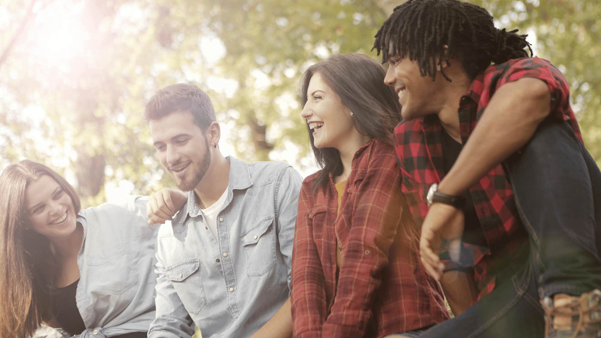 group of people hanging out outside