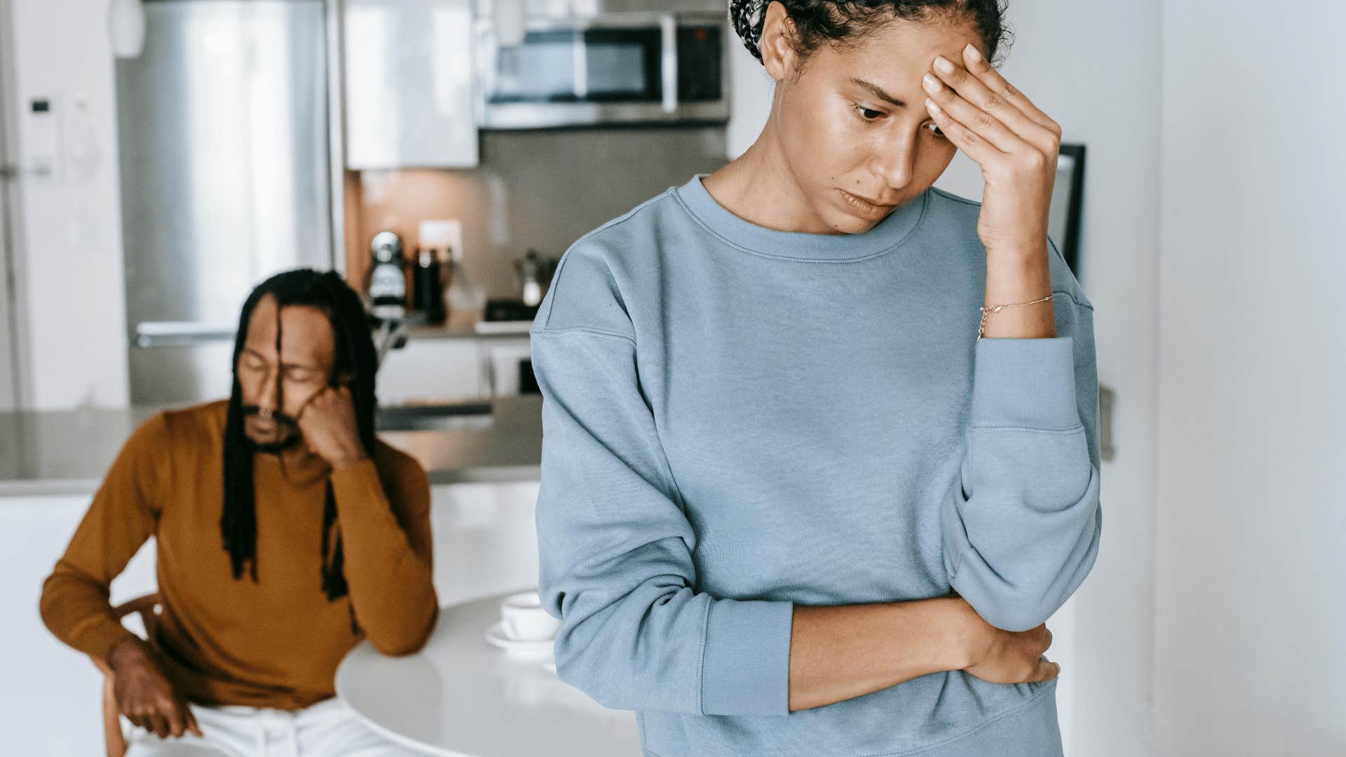 struggling couple not expressing their feelings