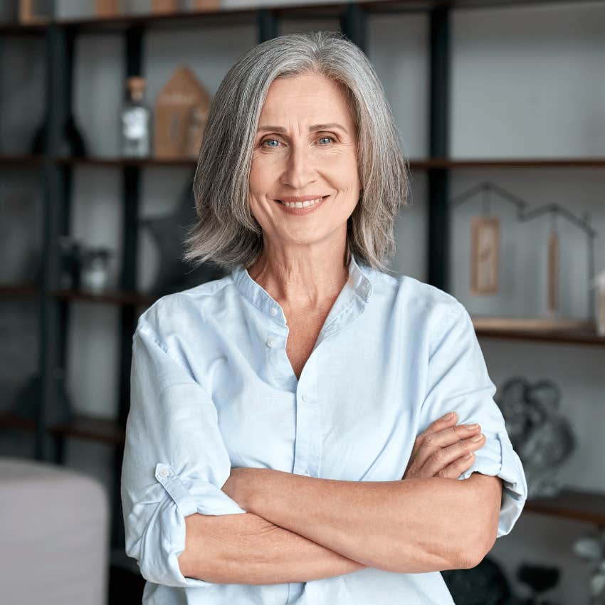 smiling older woman