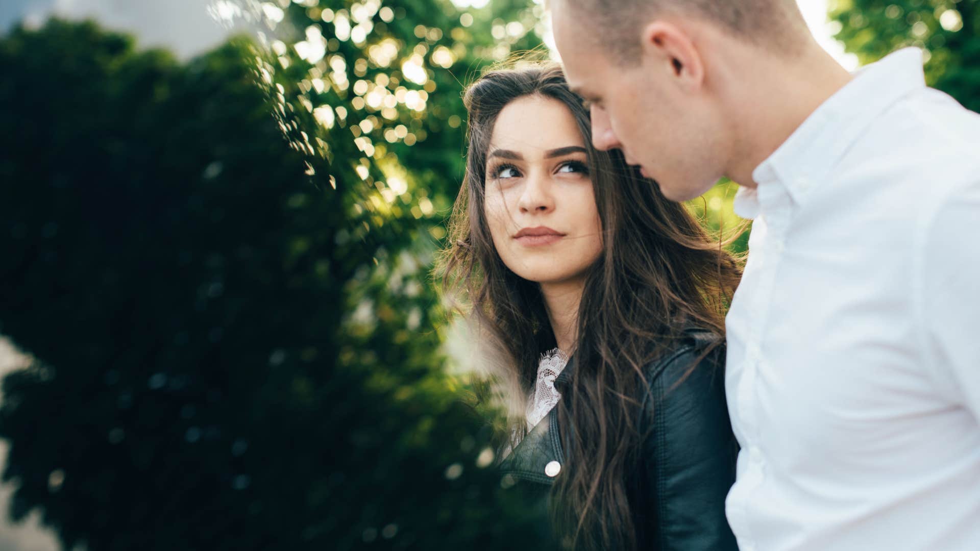 cold-hearted woman being critical of man