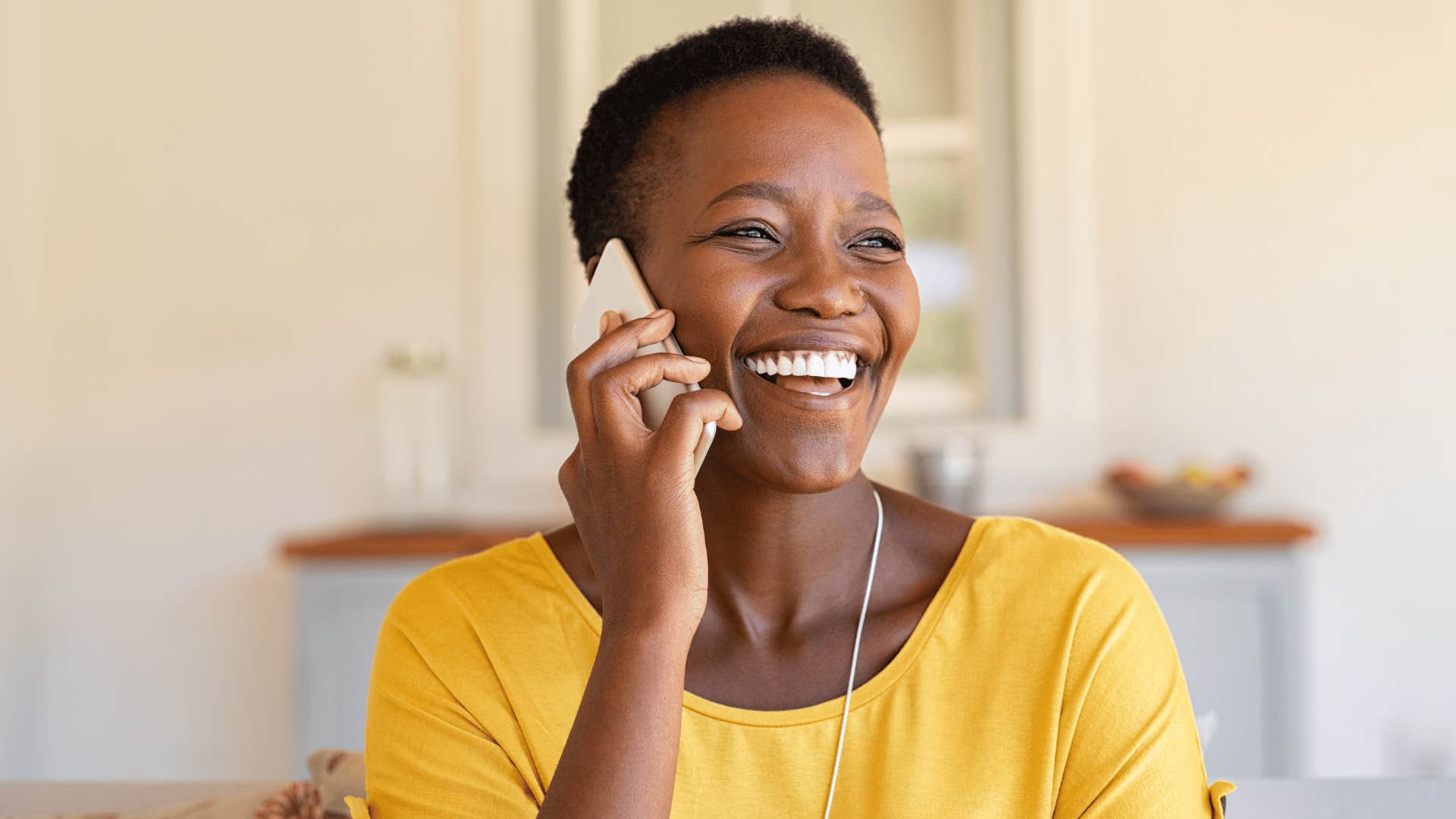 woman talking on the phone